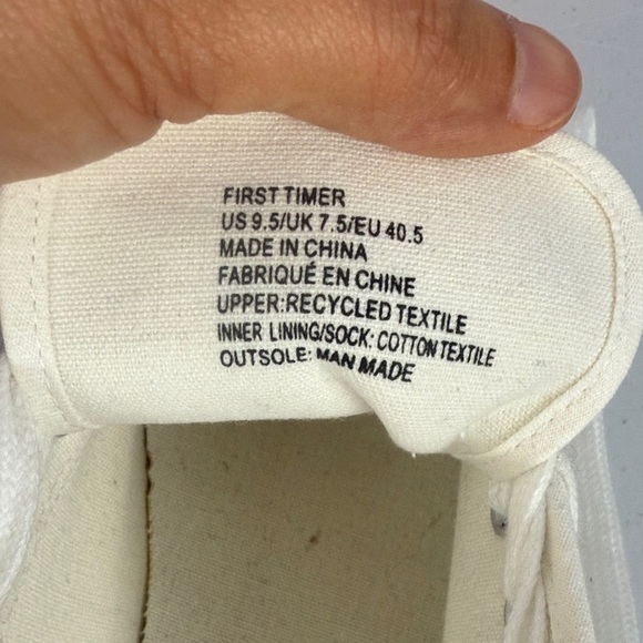 Just Fab Casual Athleisure First Timer Platform White Sneakers Size 9.5 - Picture 7 of 9